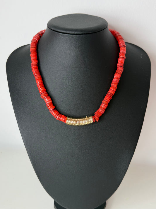 COLLAR MAXI CORAL GOLD