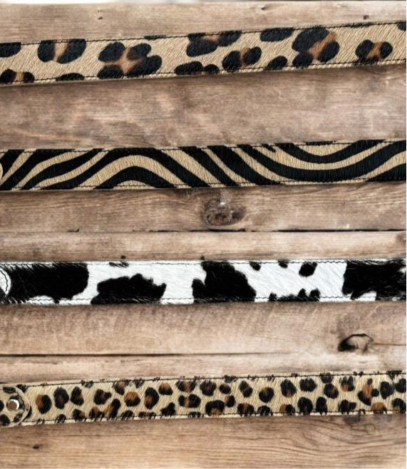 Cinturón piel y pelo Animal Print