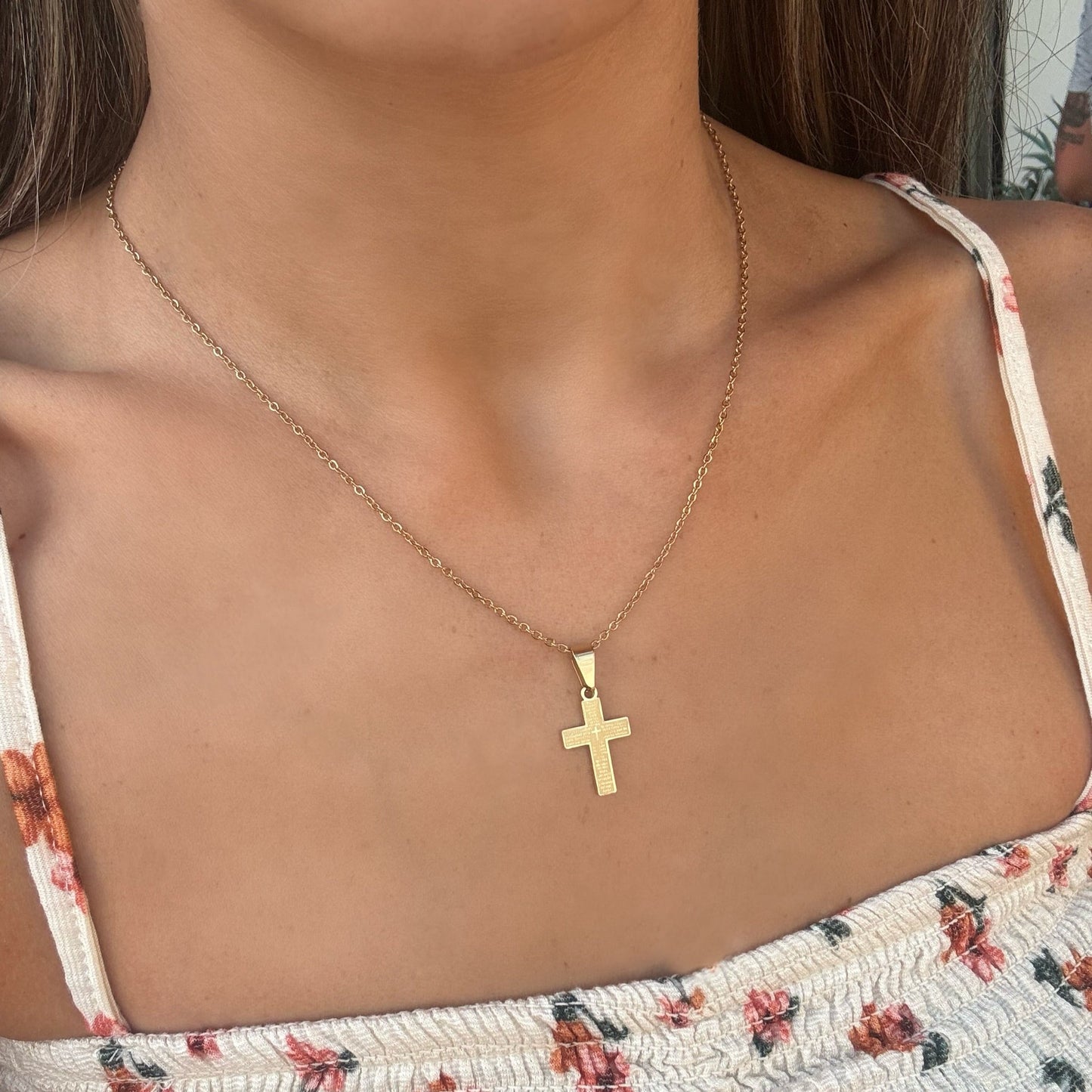 Collar cruz Padre Nuestro