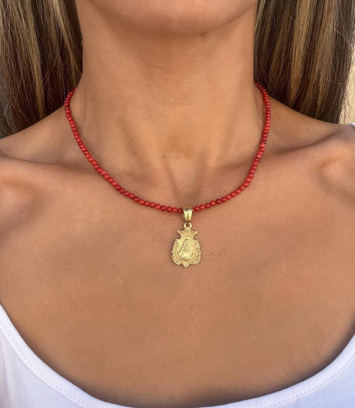 Collar Coral Virgen del Rocío
