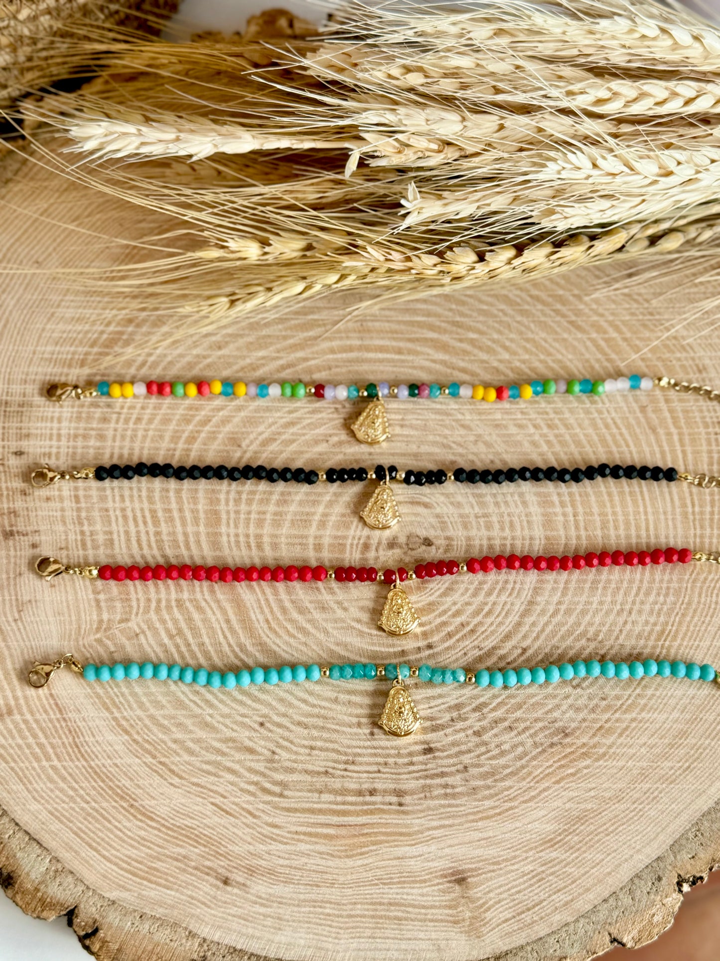 Pulsera perlitas Virgen del Rocío