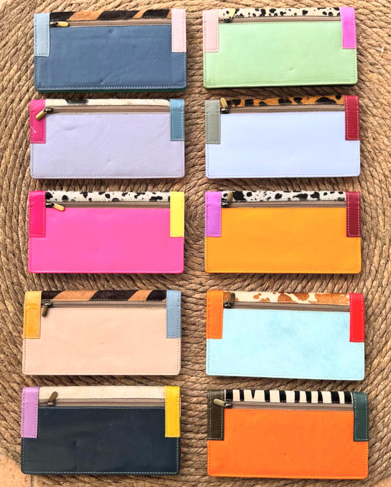 Cartera Piel y Pelo Animal Print Colores