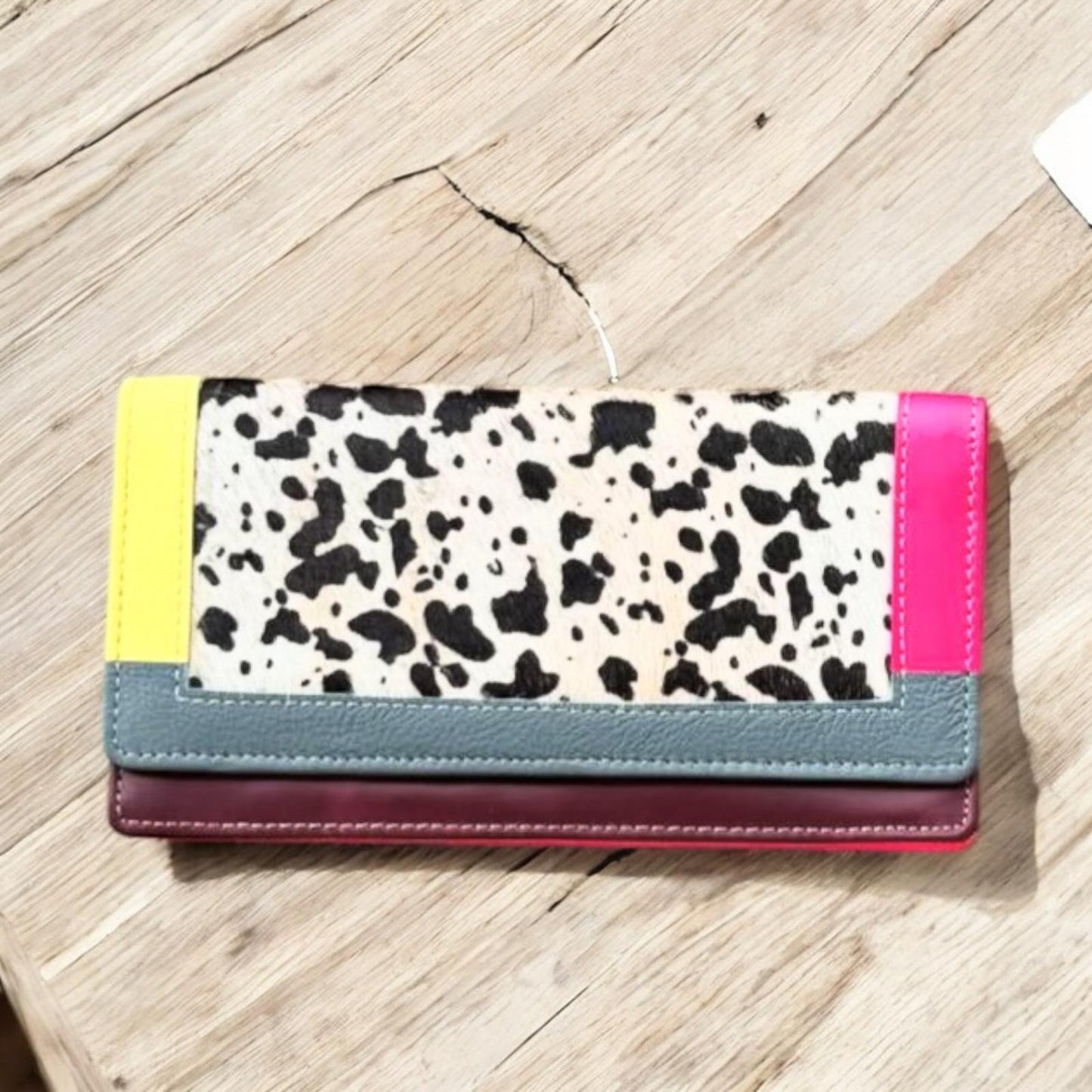Cartera Piel y Pelo Animal Print Colores