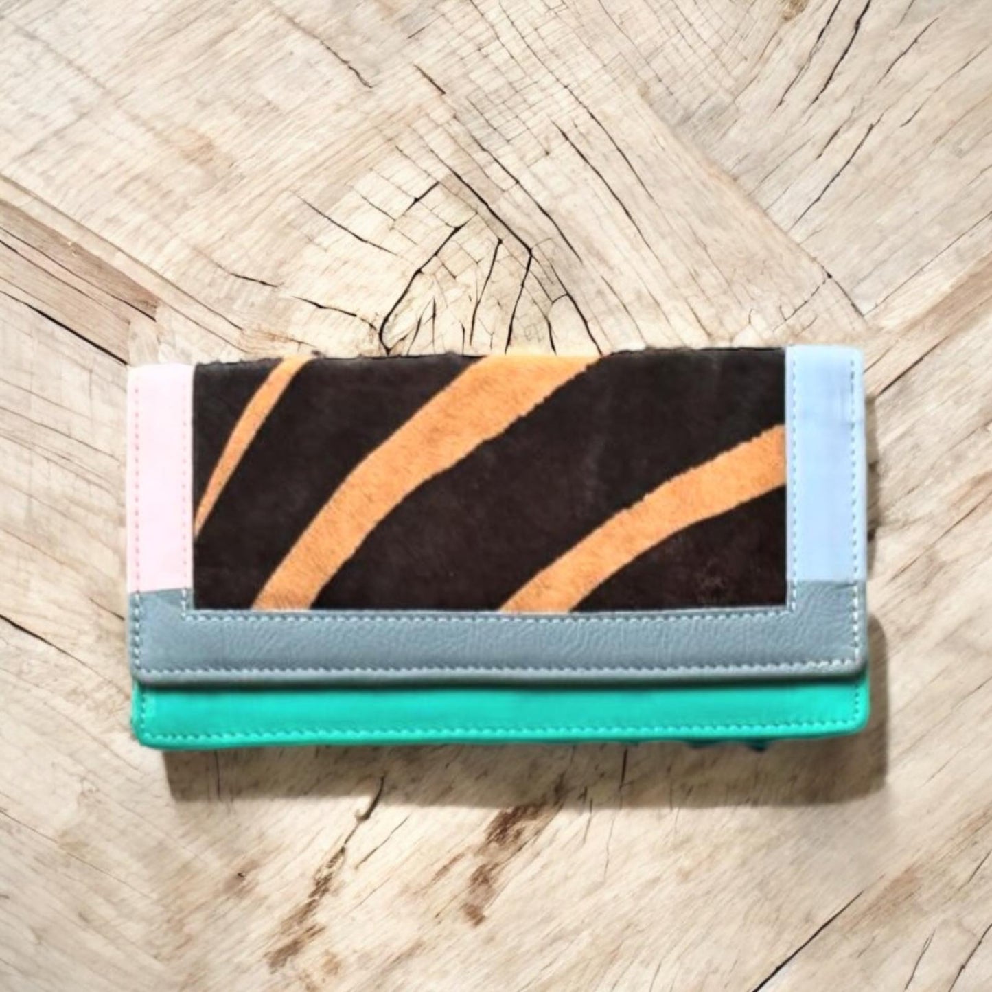 Cartera Piel y Pelo Animal Print Colores