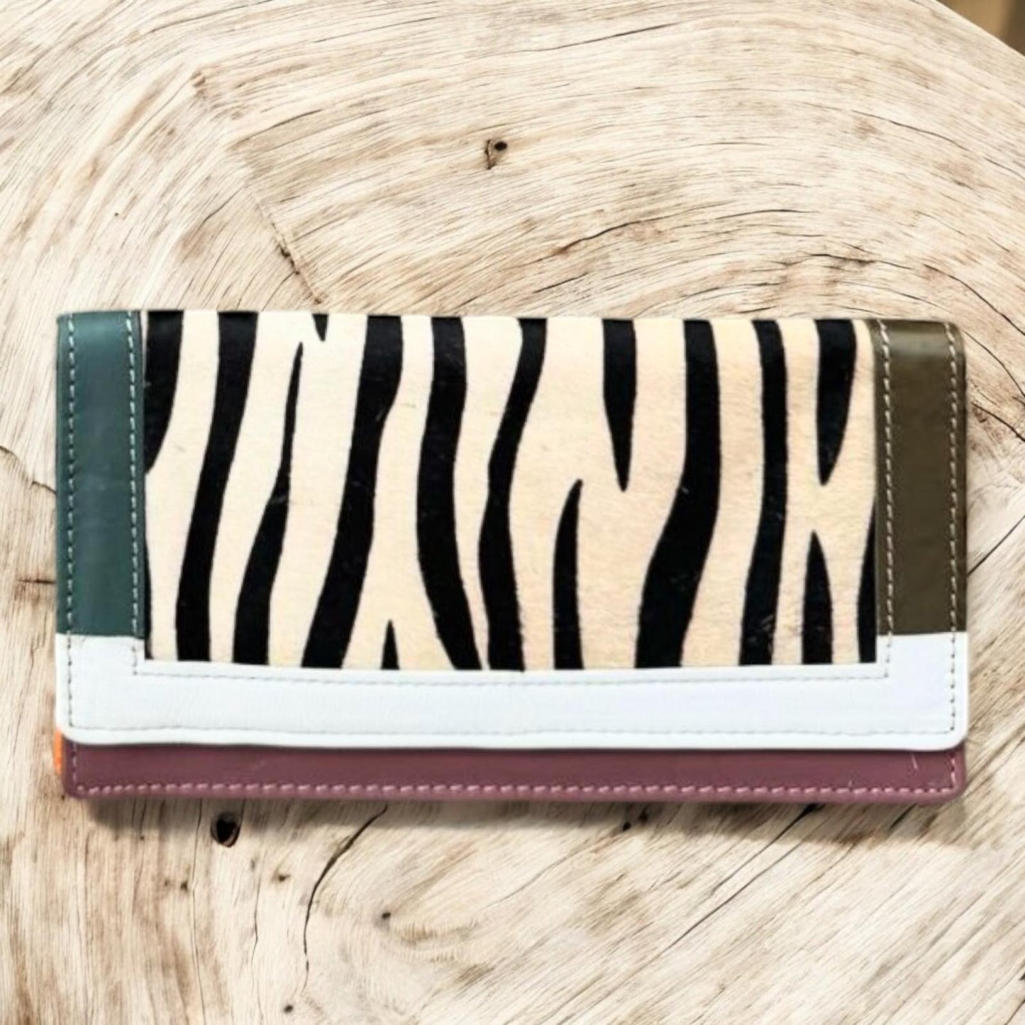 Cartera Piel y Pelo Animal Print Colores