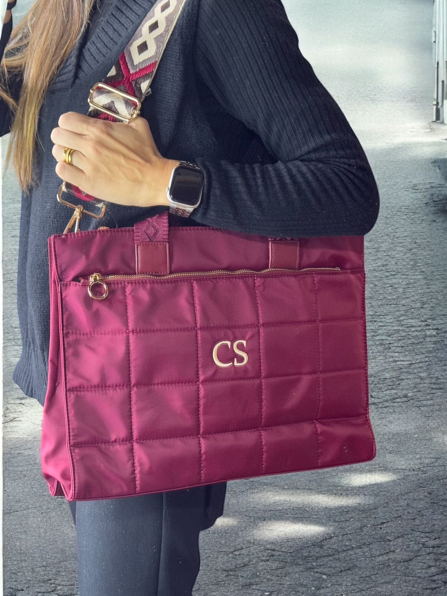 Shopper Nylon personalizado - Color Burdeos