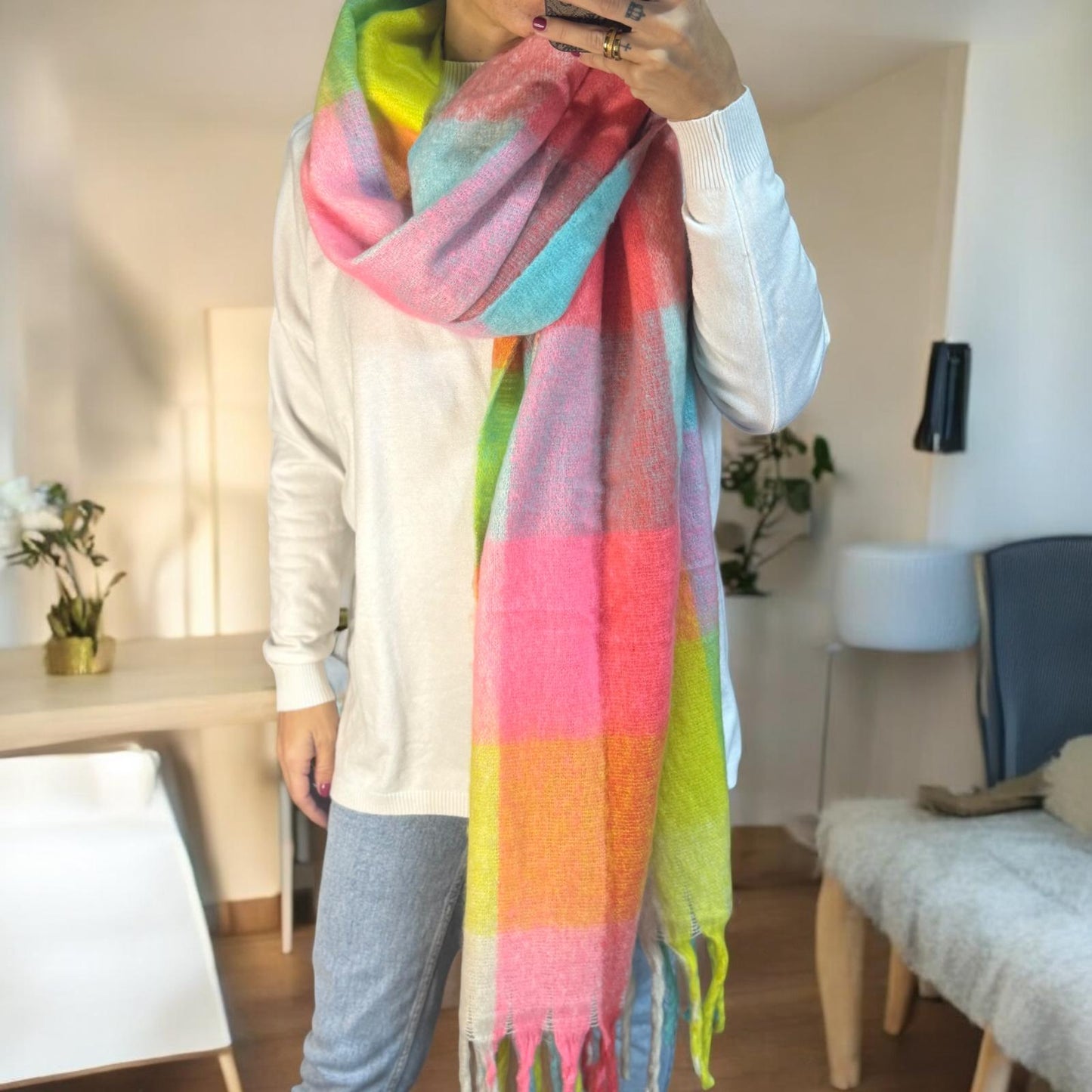 Pashmina Flúor XL personalizada