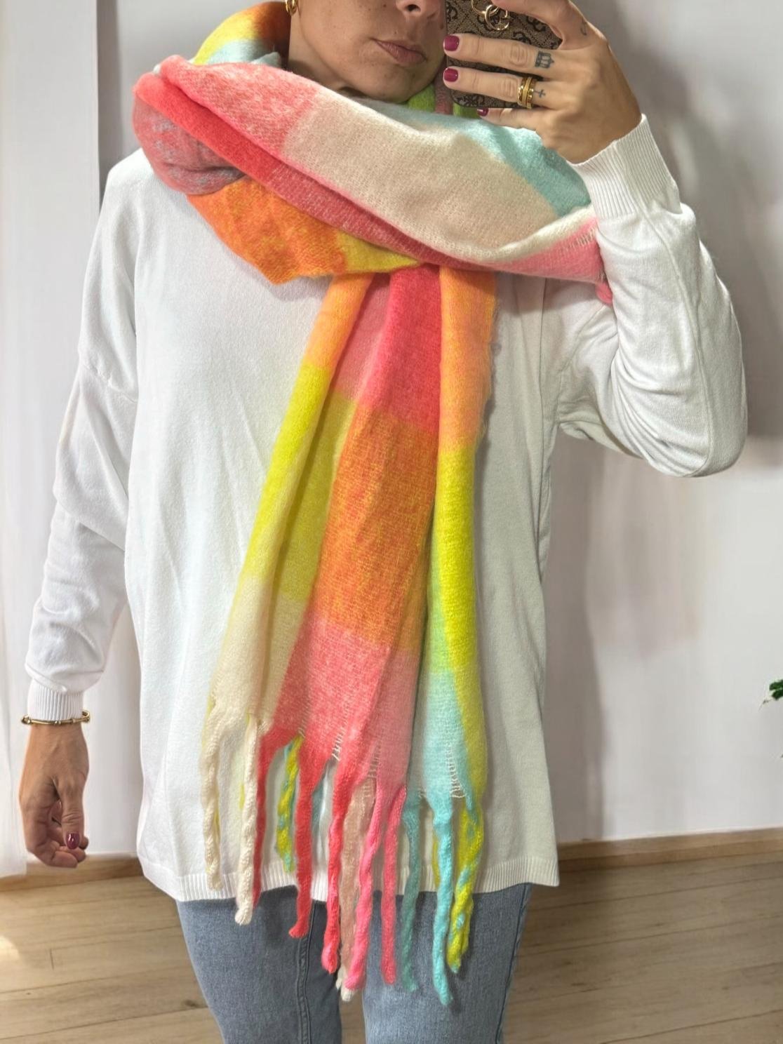 Pashmina Flúor XL personalizada