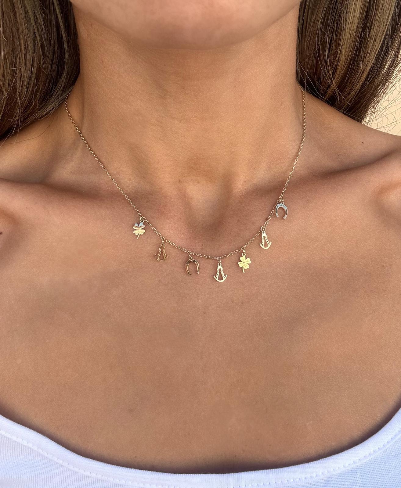 Collar Luck Virgen del Rocío - Dorado