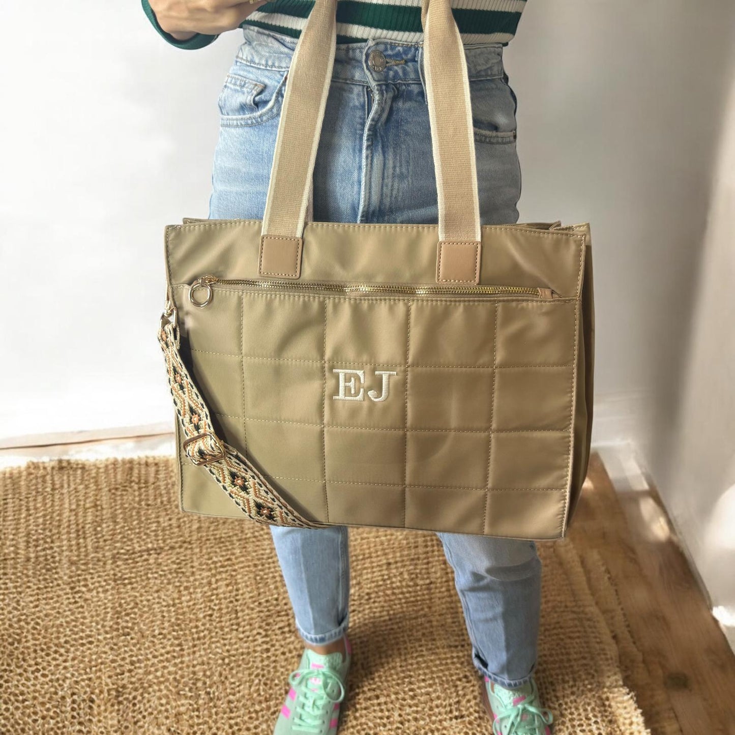 Shopper Nylon Personalizado - Color Taupe