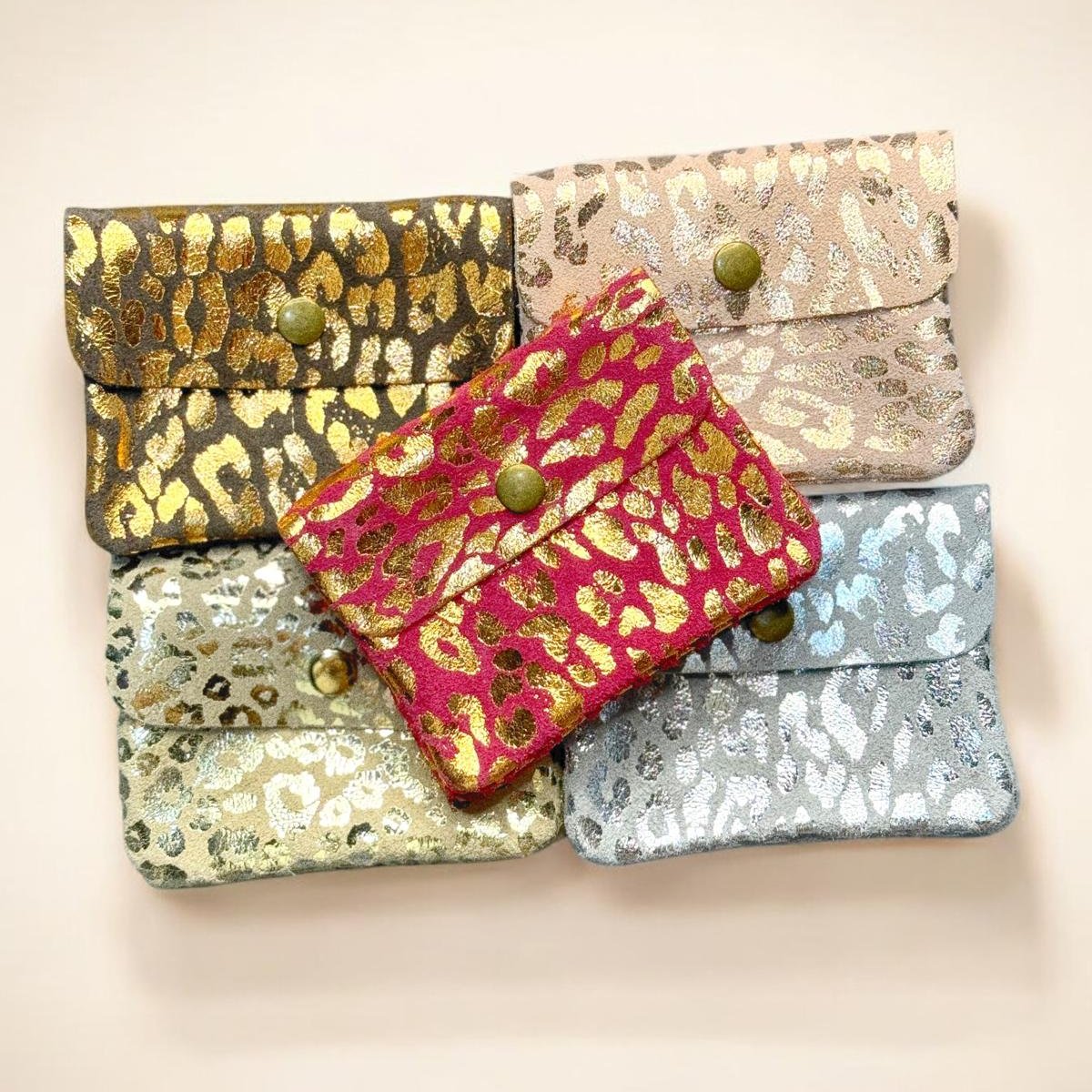 Monedero piel animal print