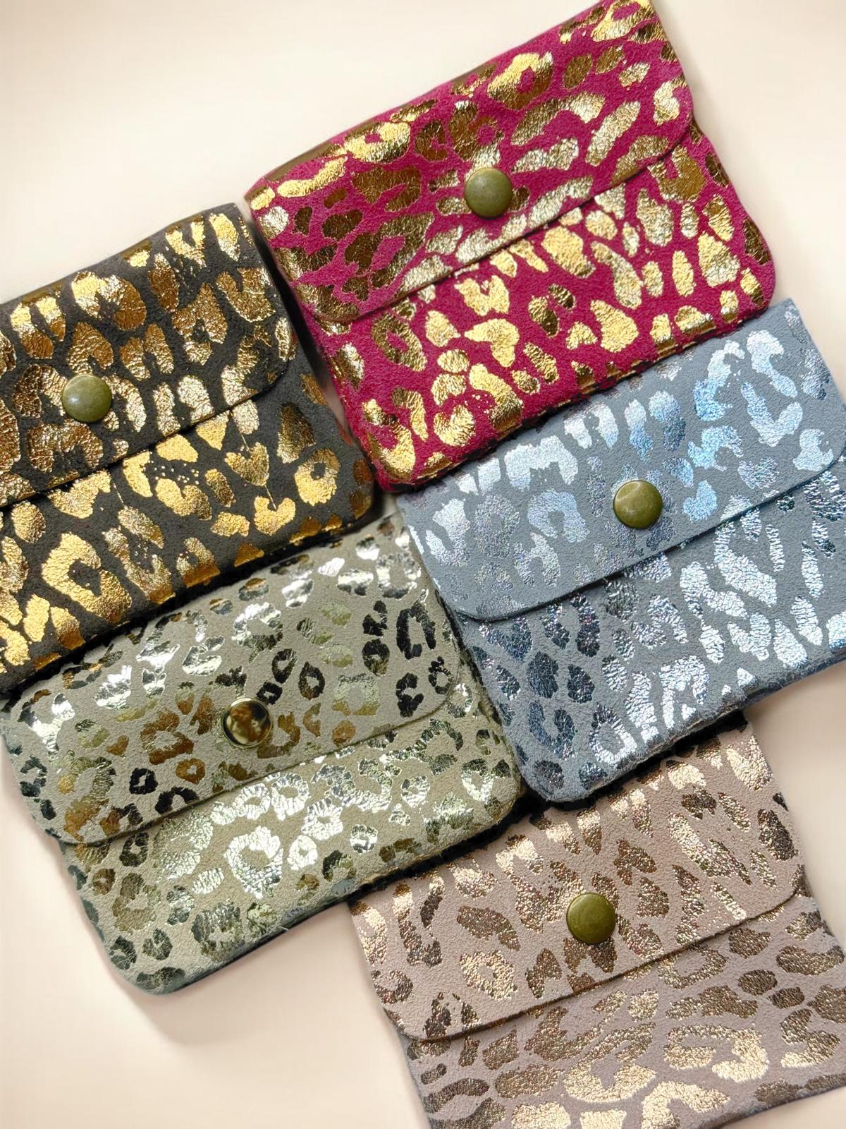 Monedero piel animal print
