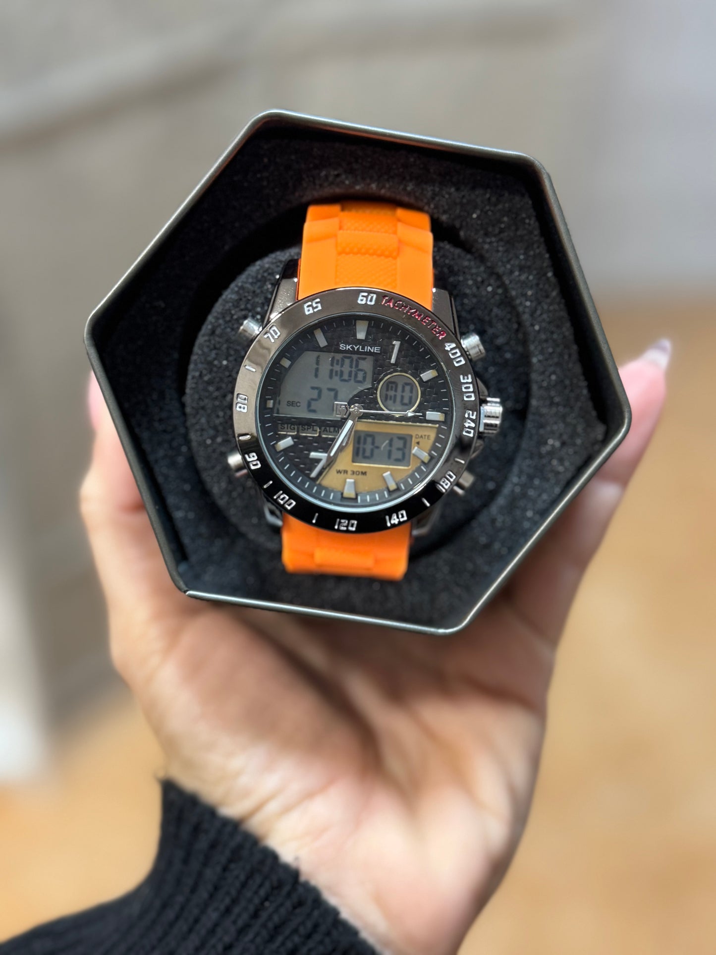 Reloj Hombre - Correa Naranja