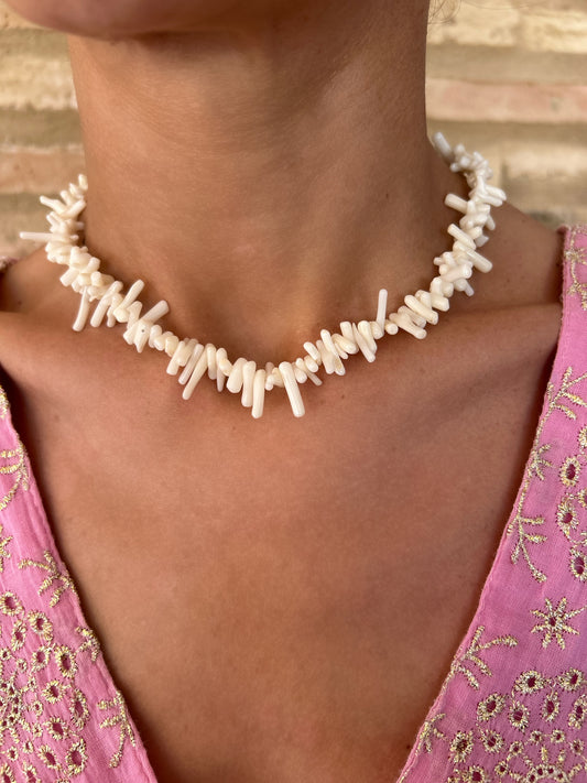 Collar Corales Blanco