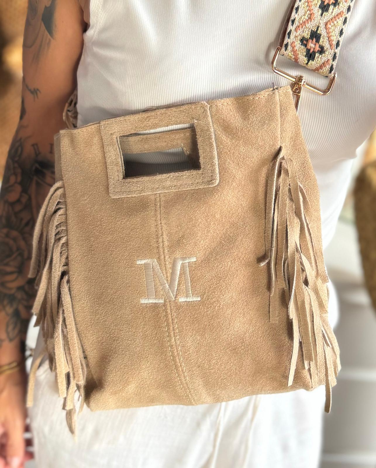BOLSO FLECOS PIEL BLACK